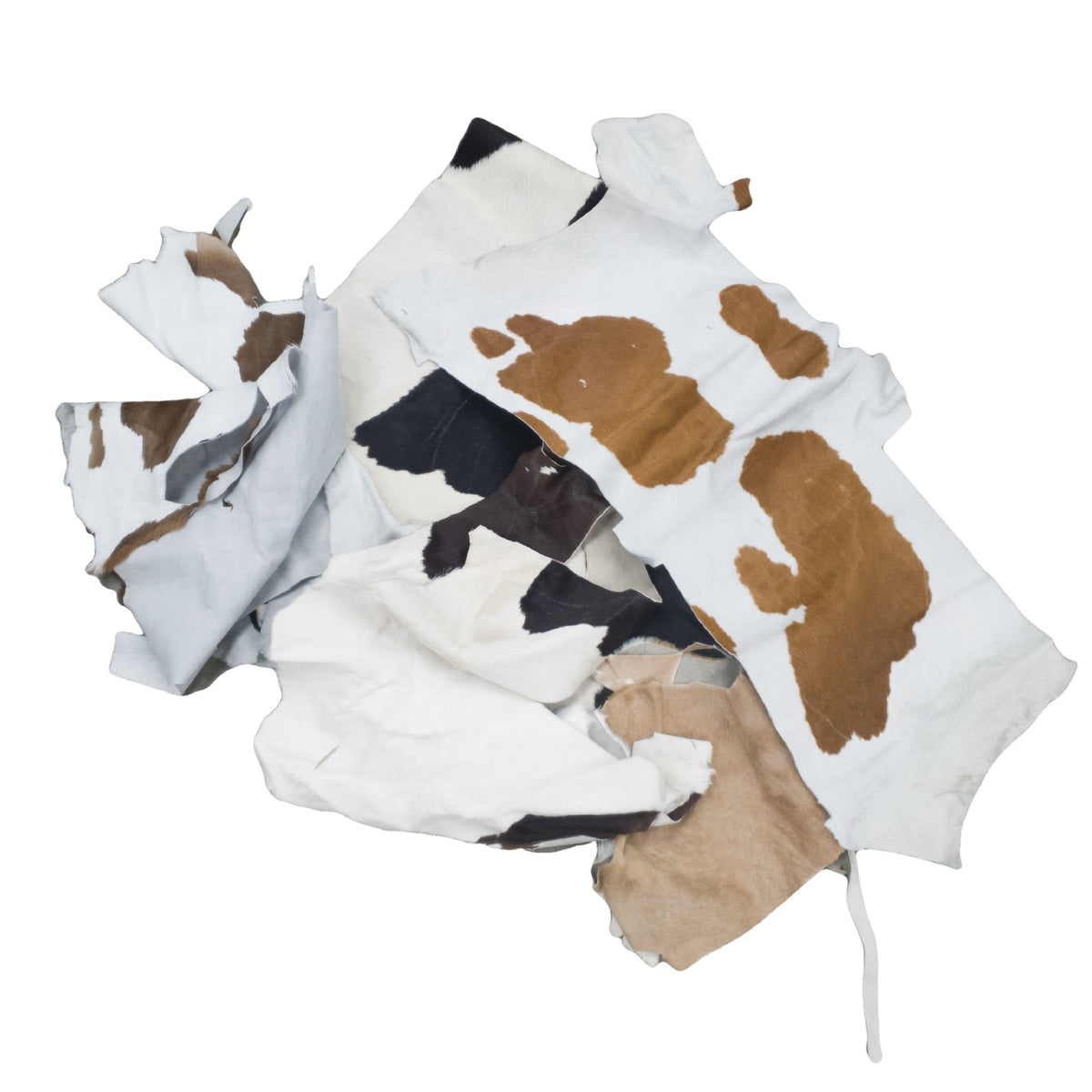 Mixed Color Hair on Calf Skin Scraps – Genuine Leather Remnants, | The Leather Guy
