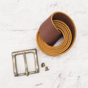 Belt Maker Kit, 8-9 oz, Chestnut / Antique Brass / Without | The Leather Guy