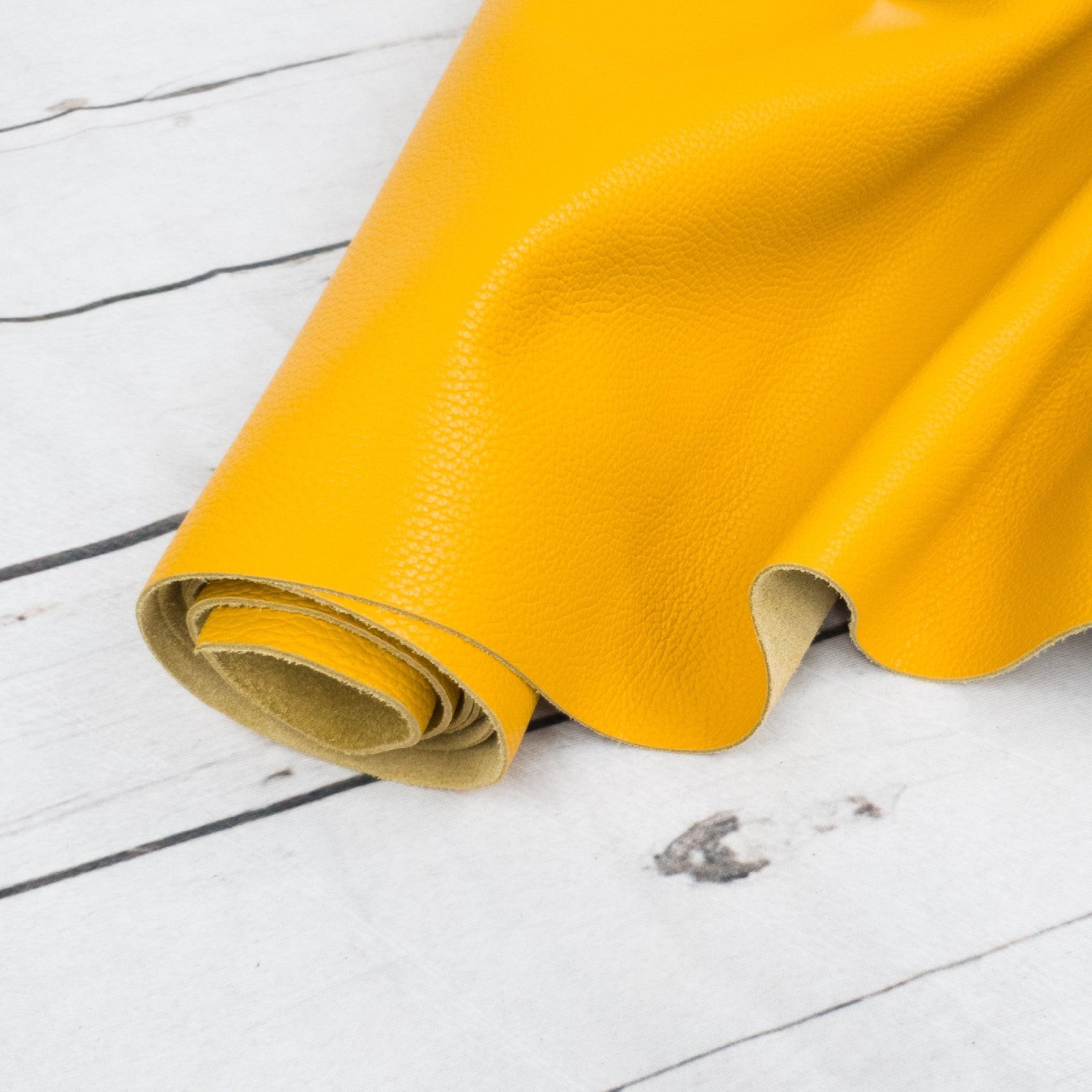 Chi-Town Mustard Yellow, Tried n True, 3-4 oz Leather Cow Hides, | The Leather Guy
