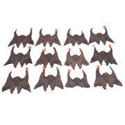Caiman Project Piece Bundles, Various Colors Genuine Hide, Chocolate Crowns / 12 Pack / Large | The Leather Guy