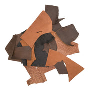 Assorted Rustic Browns, 7-8 oz, Bison Chrome Tan Scrap, 1 pound Bag,  | The Leather Guy
