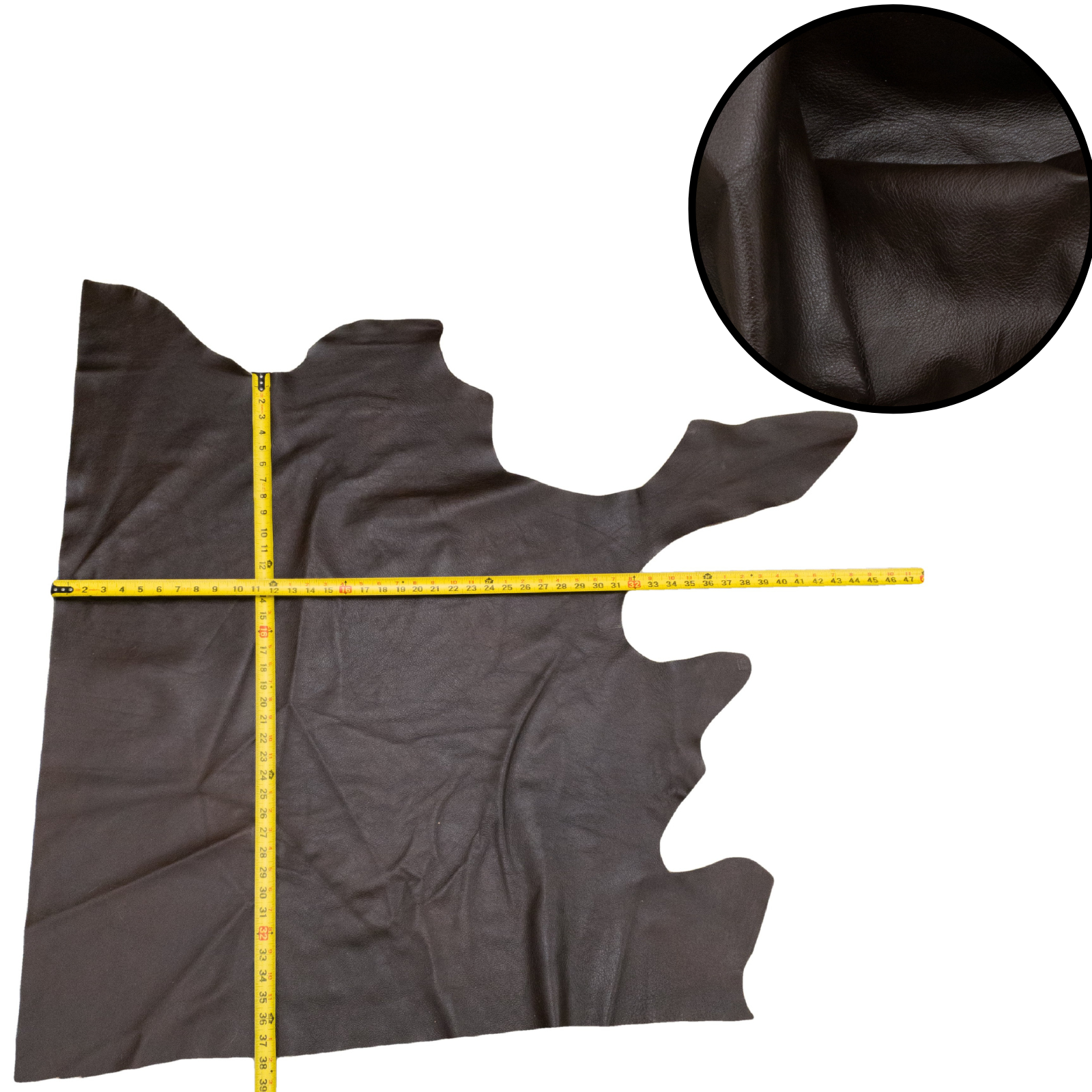 Dark Browns, 3-16 Sq Ft Upholstery Cowhide Project Pieces, Coffee / 8 / 1 | The Leather Guy