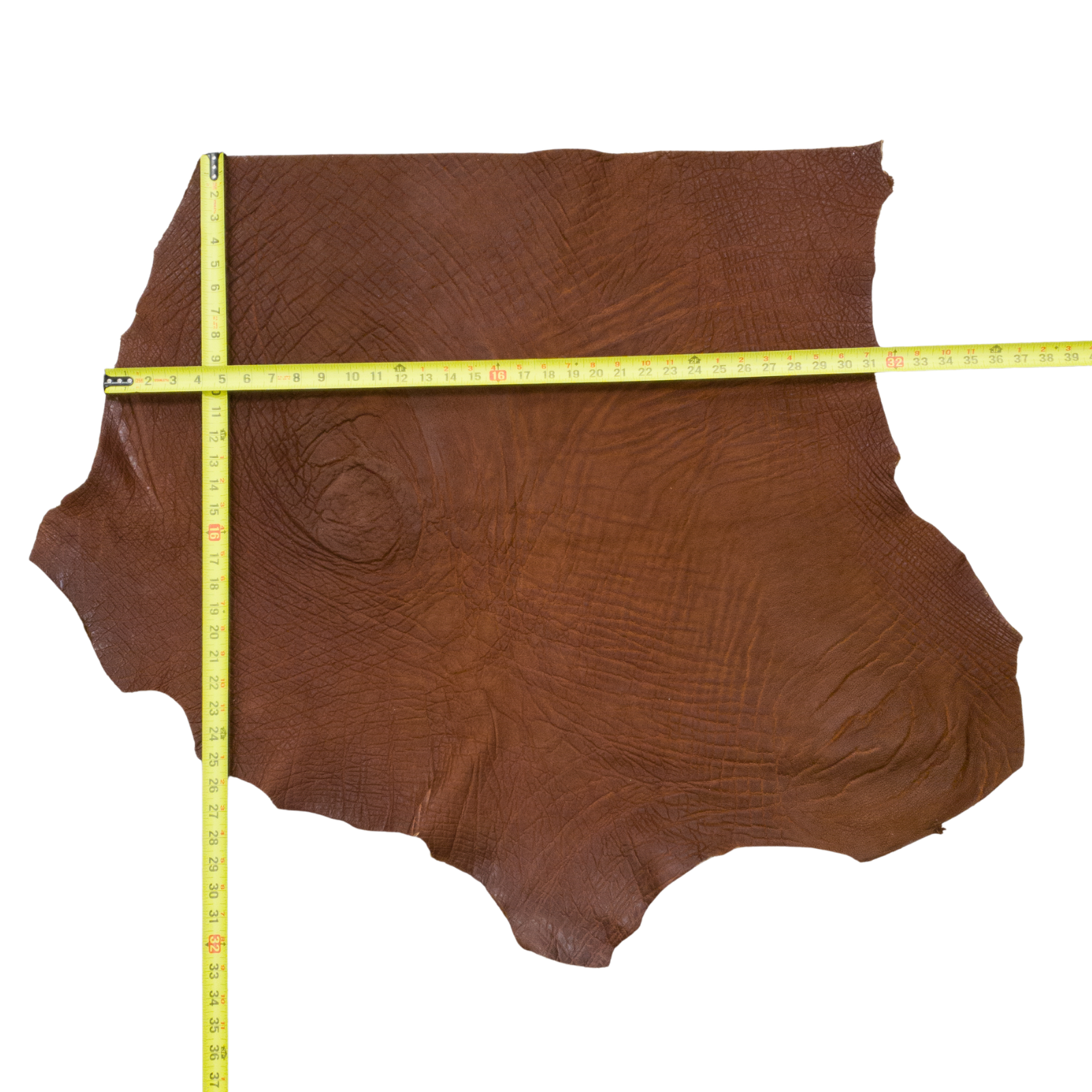 Redcliff Clay Brown, 4-5 oz, 2-4 Sq Ft, Genuine Elephant Hides, 6 / Hide 1 | The Leather Guy