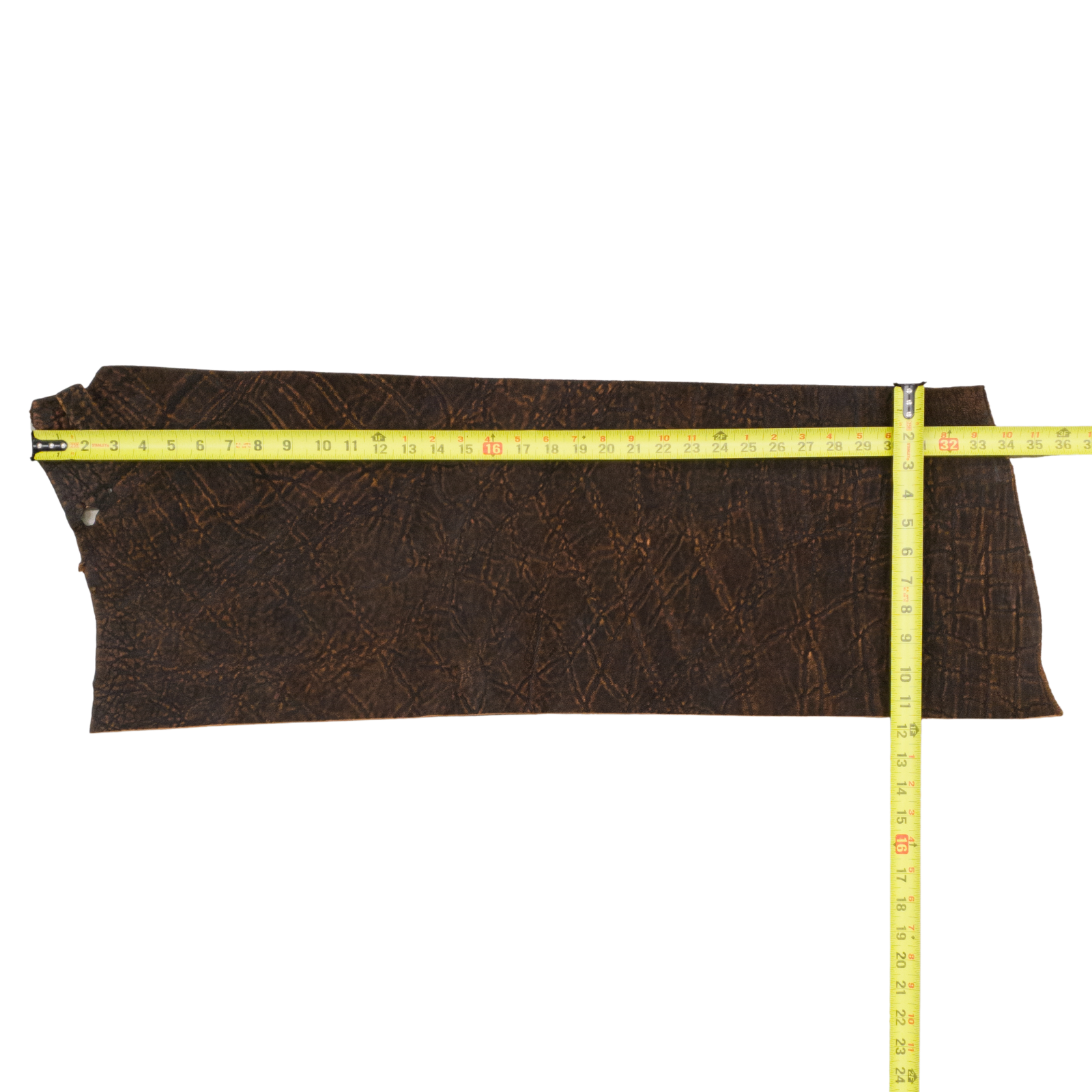 Genuine Elephant Leather Hides, Cognac Safari Non-Stock, 4-5 oz, 1-4 Sq Ft, 3 (3 Sq Ft) | The Leather Guy