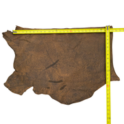 Safari Cognac, 3-4 oz, Project Pieces, Genuine Wildebeest Hides, 3.5 Sq Ft | The Leather Guy