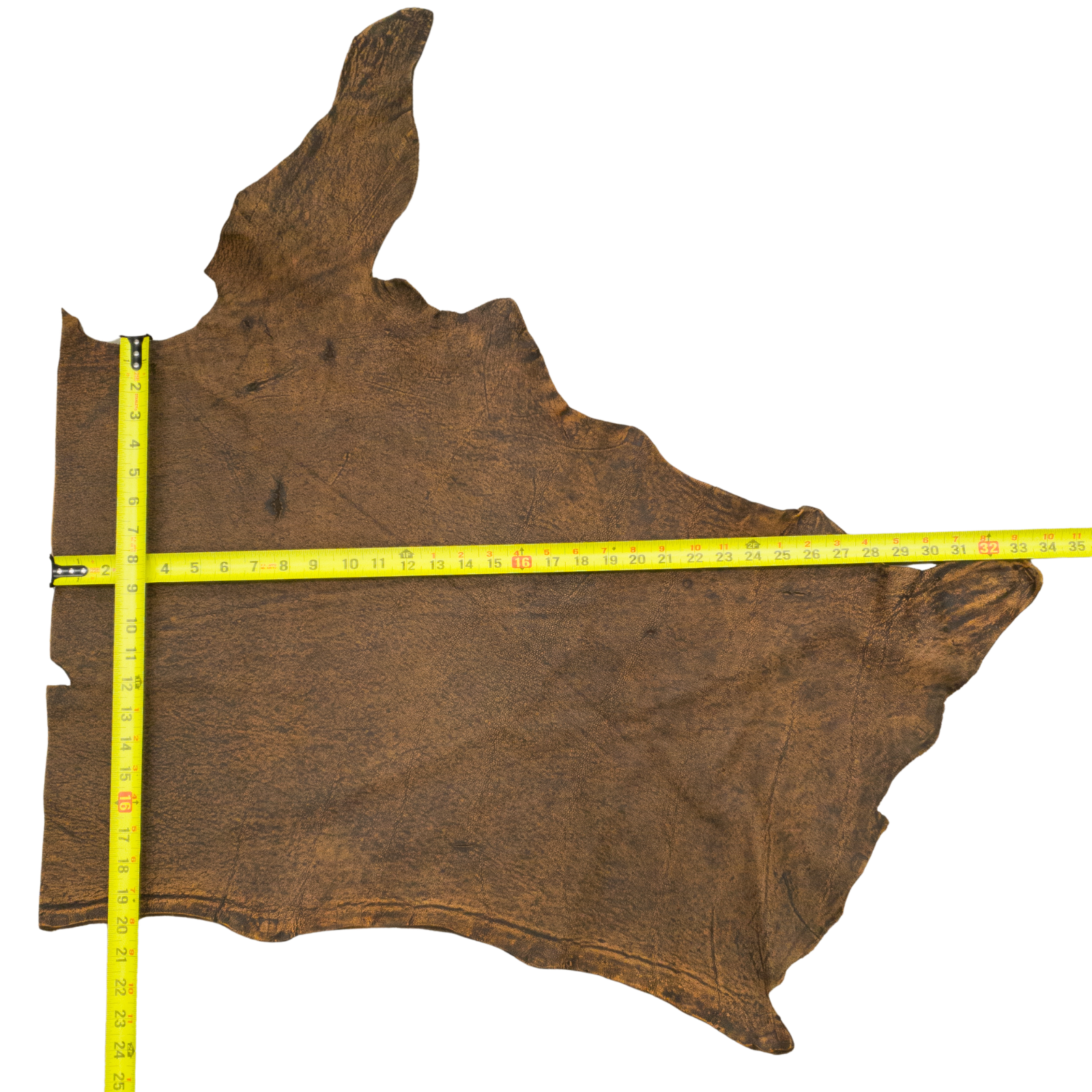 Safari Cognac, 3-4 oz, Project Pieces, Genuine Wildebeest Hides, 4.5 Sq Ft | The Leather Guy