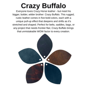 The Leather Guy Essential Leathers Sample Rings, Crazy Buffalo | The Leather Guy