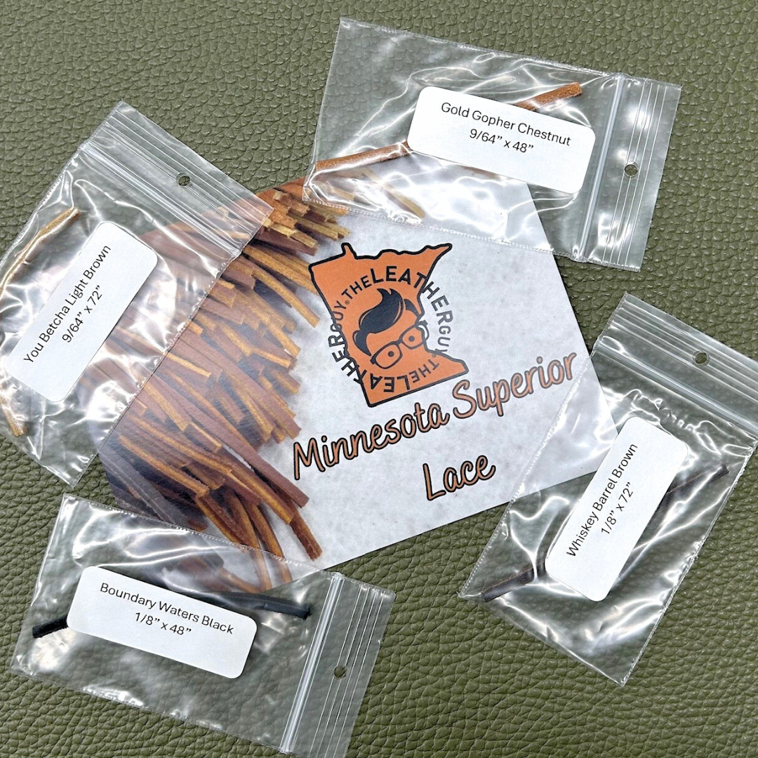 The Leather Guy Essential Leathers Sample Rings, MN Superior Lace | The Leather Guy