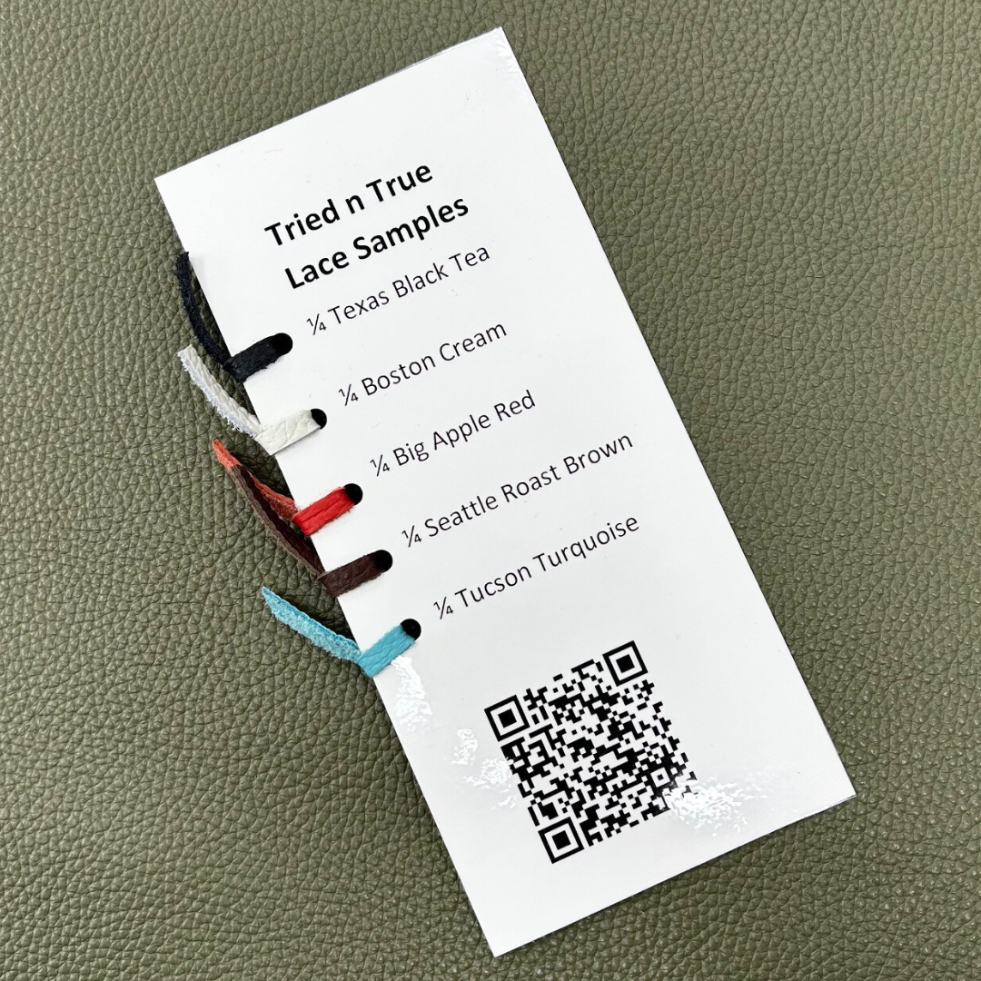 The Leather Guy Essential Leathers Sample Rings, Tried n' True Lace 1/4" | The Leather Guy