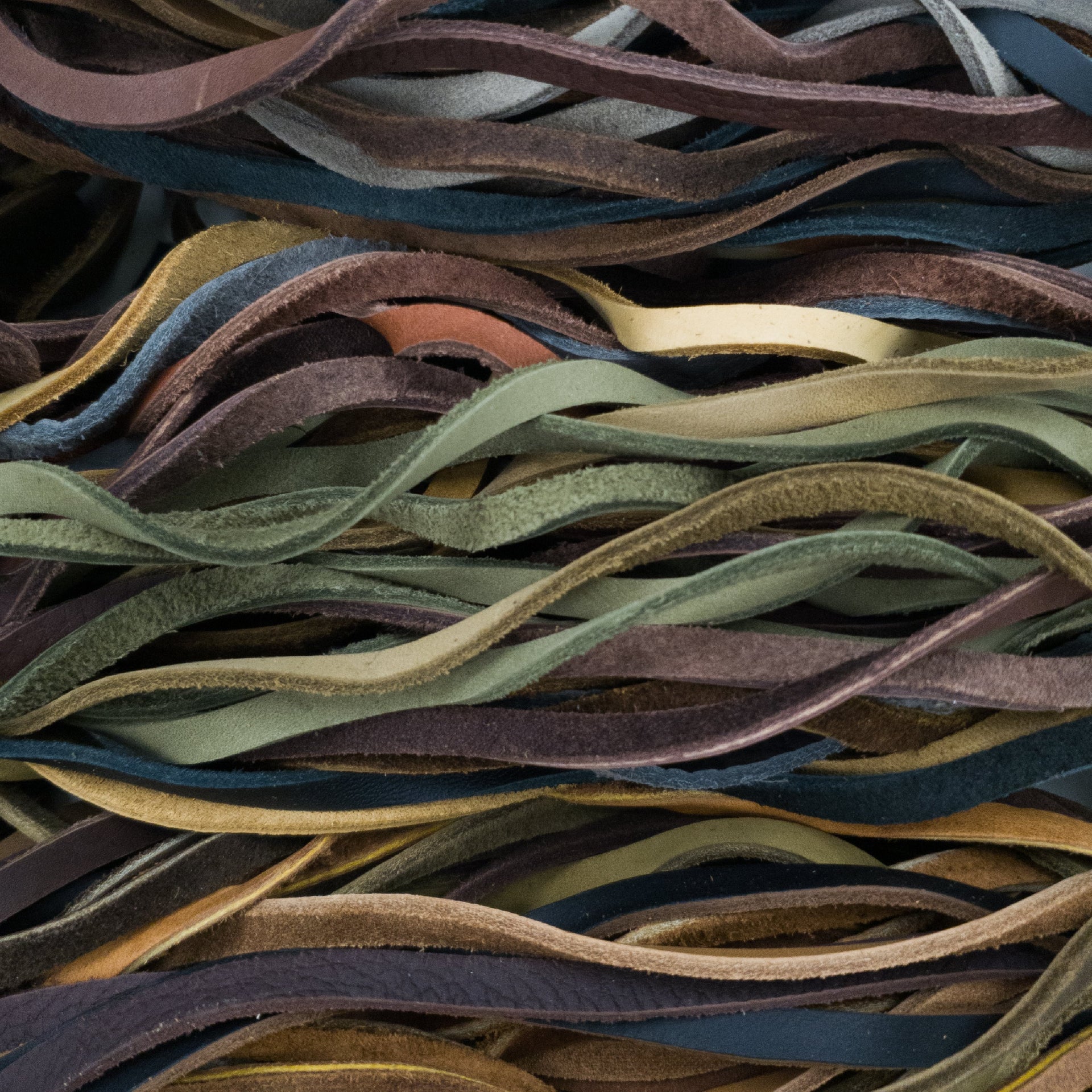 Earth Toned, Crafter's Oil Tanned Lace Bundles, 25 Laces, 72" x 1/4",  | The Leather Guy