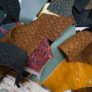 Multi-Colored & Multi-textured, Fashion Calf/Cow Hide, 1 pound Scrap Bag, | The Leather Guy