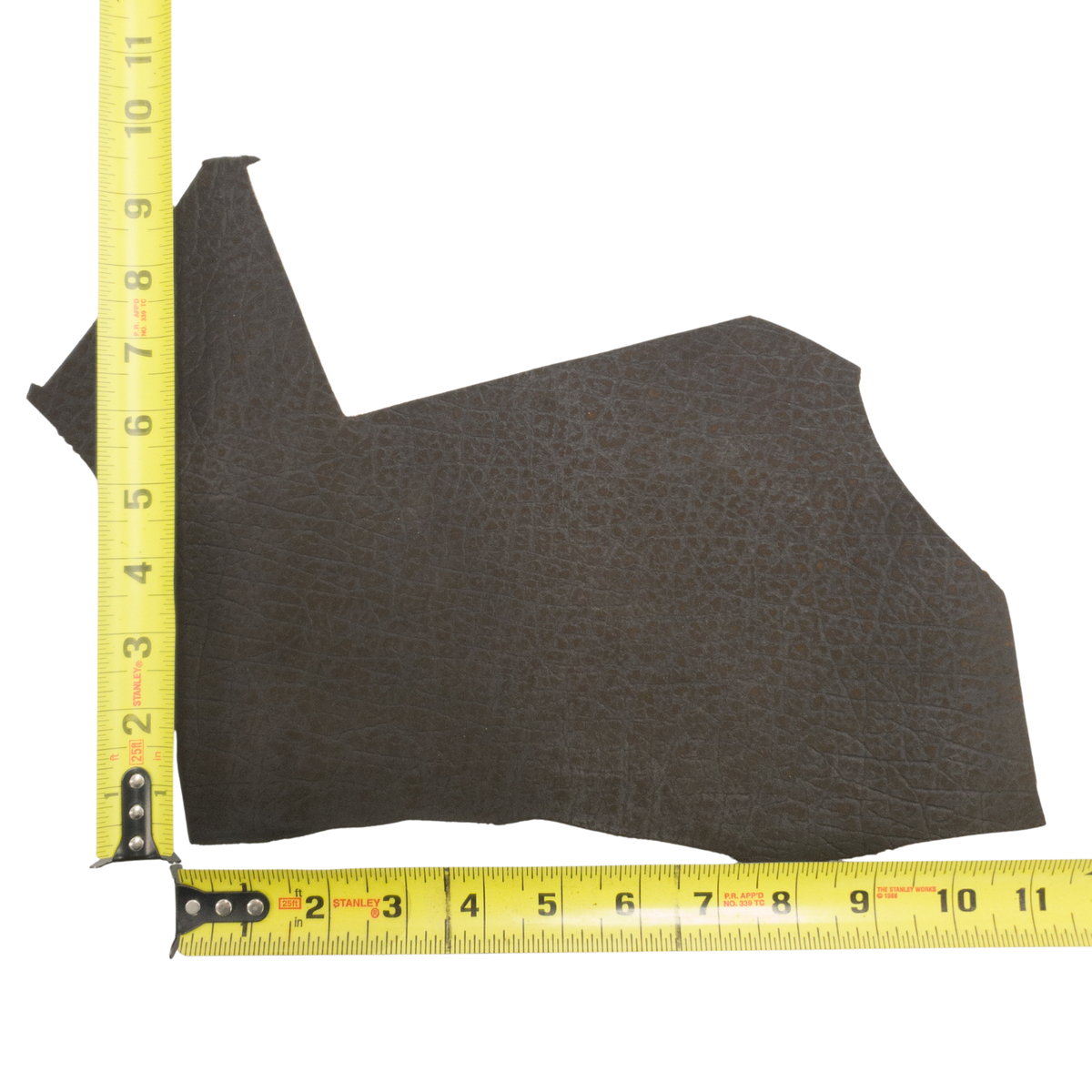 Genuine Hippo Project Pieces, 4-5 oz, 1-4 Sq Ft, Safari Dark Chocolate / < 1 Sq Ft / Hide 10 | The Leather Guy