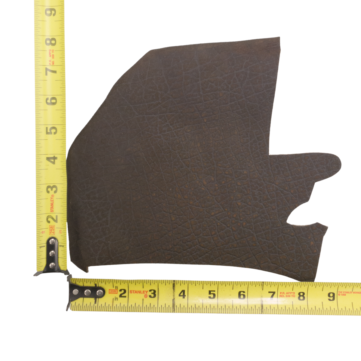 Genuine Hippo Project Pieces, 4-5 oz, 1-4 Sq Ft, Safari Dark Chocolate / < 1 Sq Ft / Hide 2 | The Leather Guy