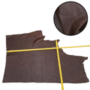 Dark Browns, 3-16 Sq Ft Upholstery Cowhide Project Pieces, Dark Chestnut (3-4 oz) / 9 / 1 | The Leather Guy