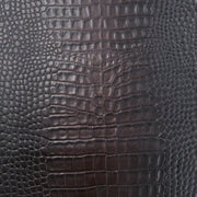 Fashion Embossed and Printed, Cowhide Handbag Leather Pre-Cuts, 3.5oz - 5.5 oz, Dark Maple Croc / 4 x 6 | The Leather Guy