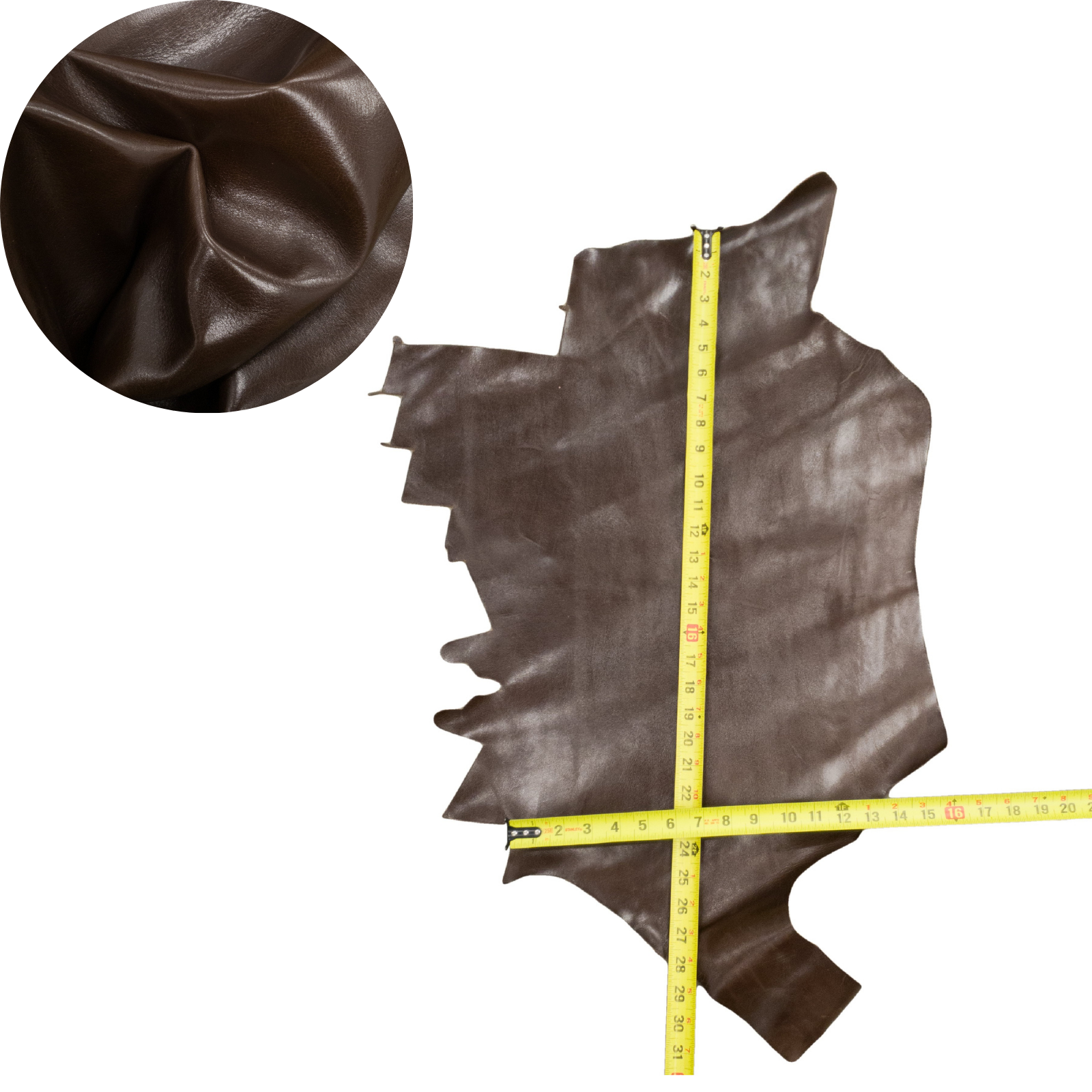 Dark Browns, 3-16 Sq Ft Upholstery Cowhide Project Pieces, Dark Red Brown / 2.5 / 1 | The Leather Guy