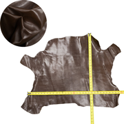Dark Browns, 3-16 Sq Ft Upholstery Cowhide Project Pieces, Dark Red Brown / 4.5 / 1 | The Leather Guy