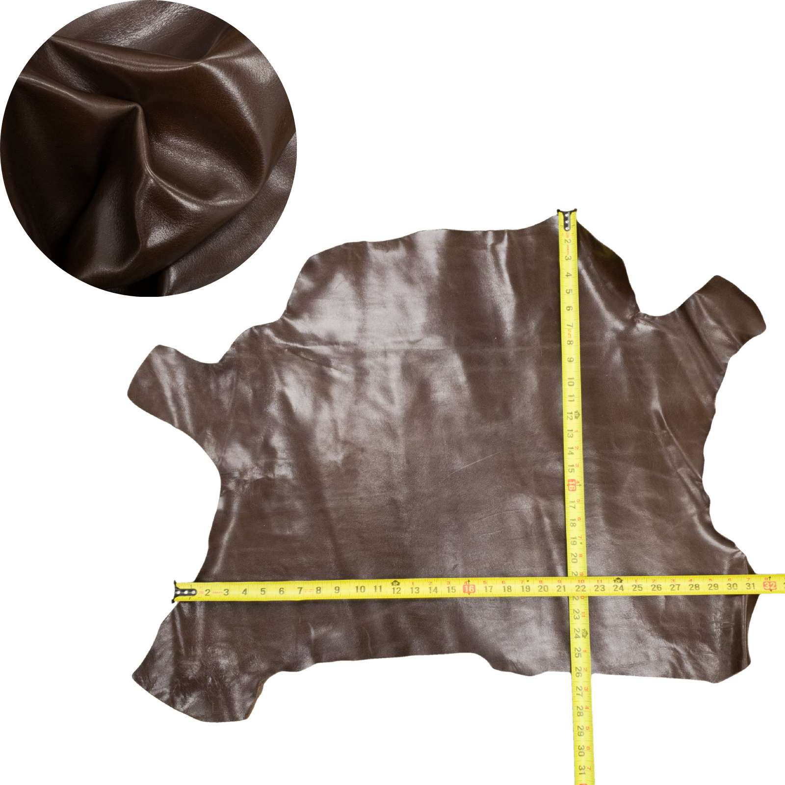 Dark Browns, 3-16 Sq Ft Upholstery Cowhide Project Pieces, Dark Red Brown / 4.5 / 1 | The Leather Guy
