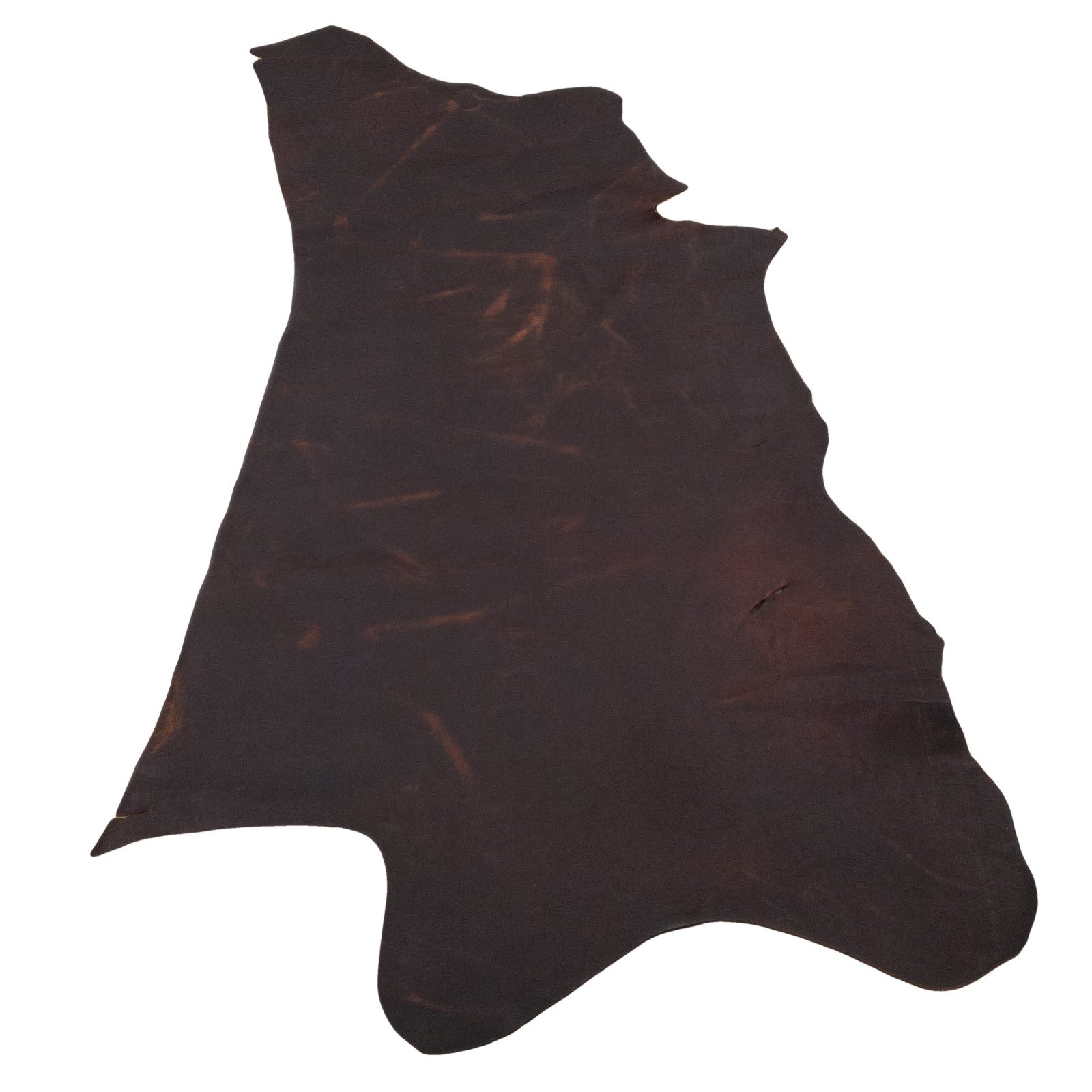 Darkest Denali Mahogany, Oil Tanned Summits Edge Sides & Pieces, 21 - 23 Square Foot / Side | The Leather Guy