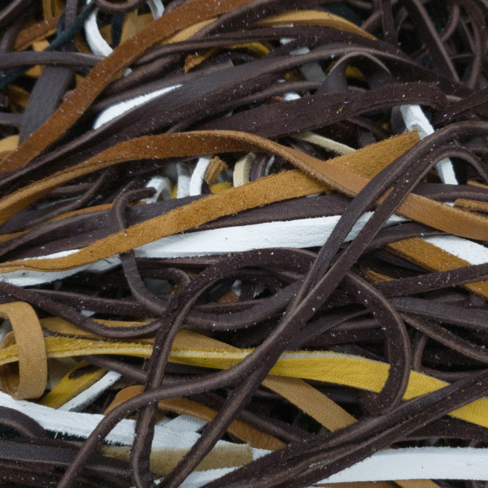 Earth Tones Buckskin Lace, 2-4 oz, 1 lb Deer Lace Scrap Bag,  | The Leather Guy