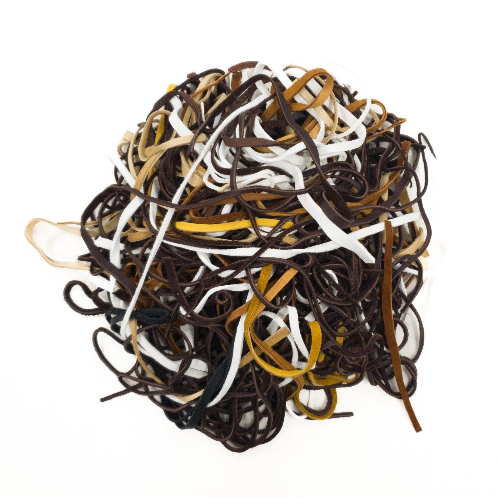 Earth Tones Buckskin Lace, 2-4 oz, 1 lb Deer Lace Scrap Bag,  | The Leather Guy