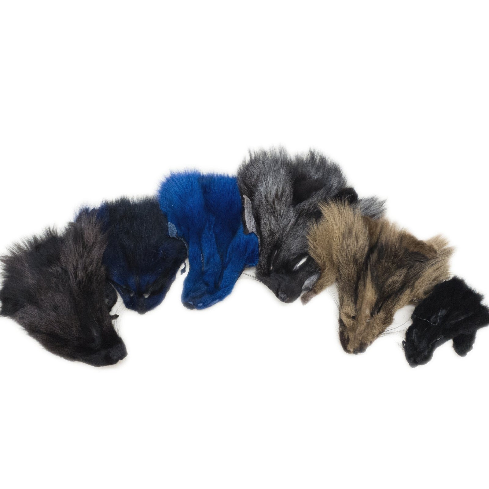 Craft Grade Dyed Fur Face Remnants | Genuine Fur | Grey Fox | The