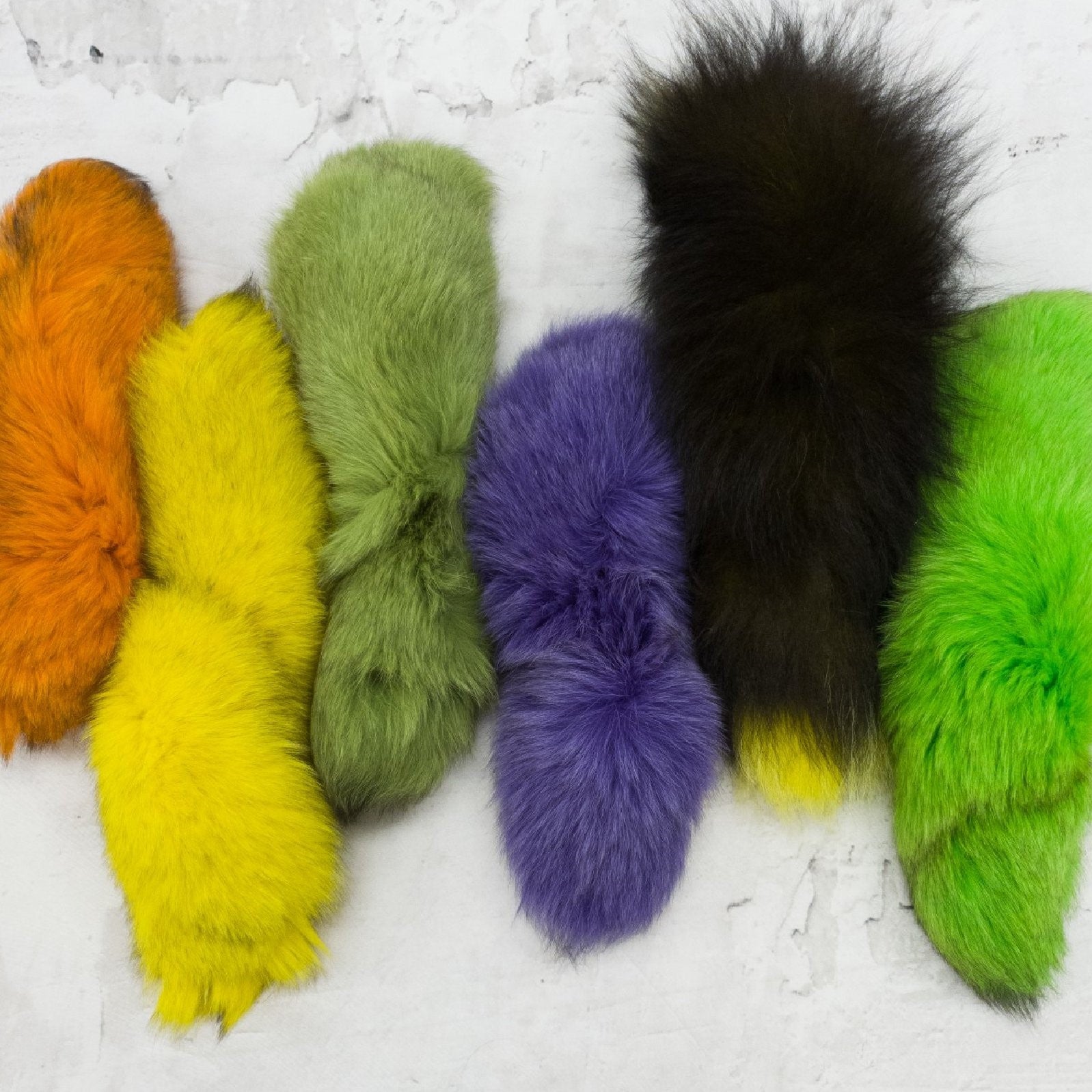 Solid, Genuine Dyed Fur Tails,  | The Leather Guy