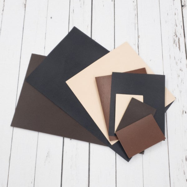 Leather sheets TAN and BROWN, pre cut leather pieces random
