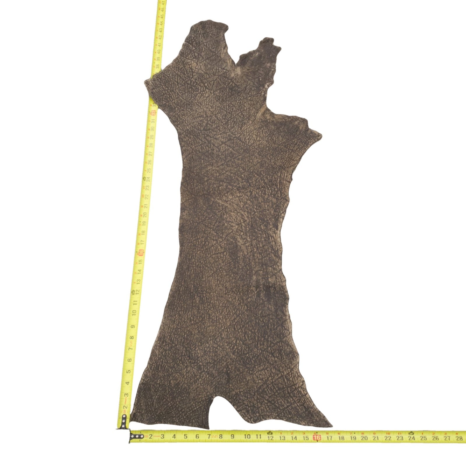 Genuine Elephant Leather Hides, Brown Safari NonStock, 45 oz, 14 Sq