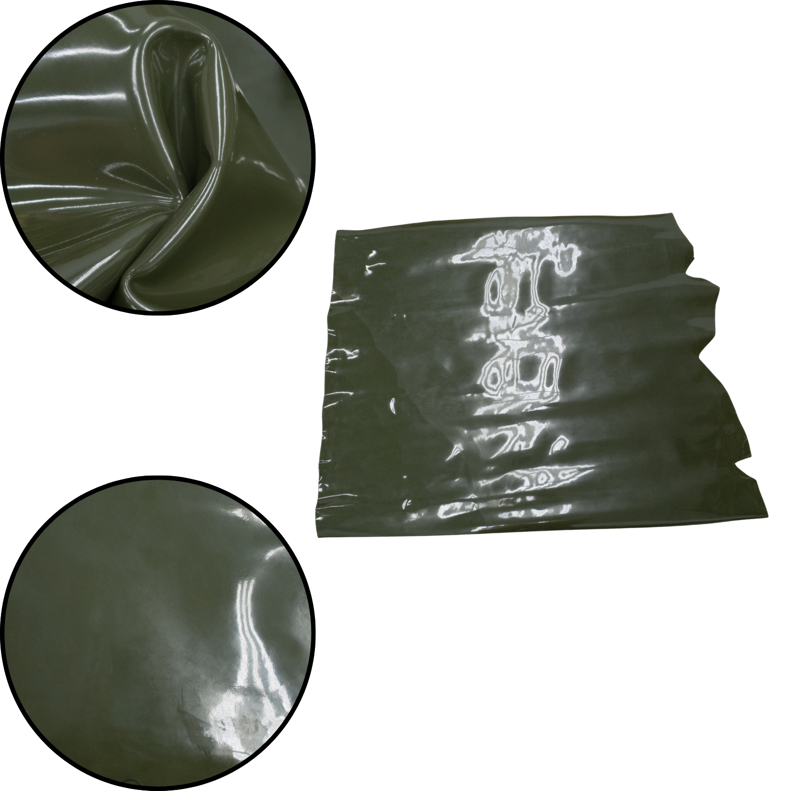 Solid Colors, Patent Cow Handbag Leather, Sides and Project Pieces, Fancy Fern Green / Project Piece (Middle) / 6.5-7.5 Sq Ft | The Leather Guy