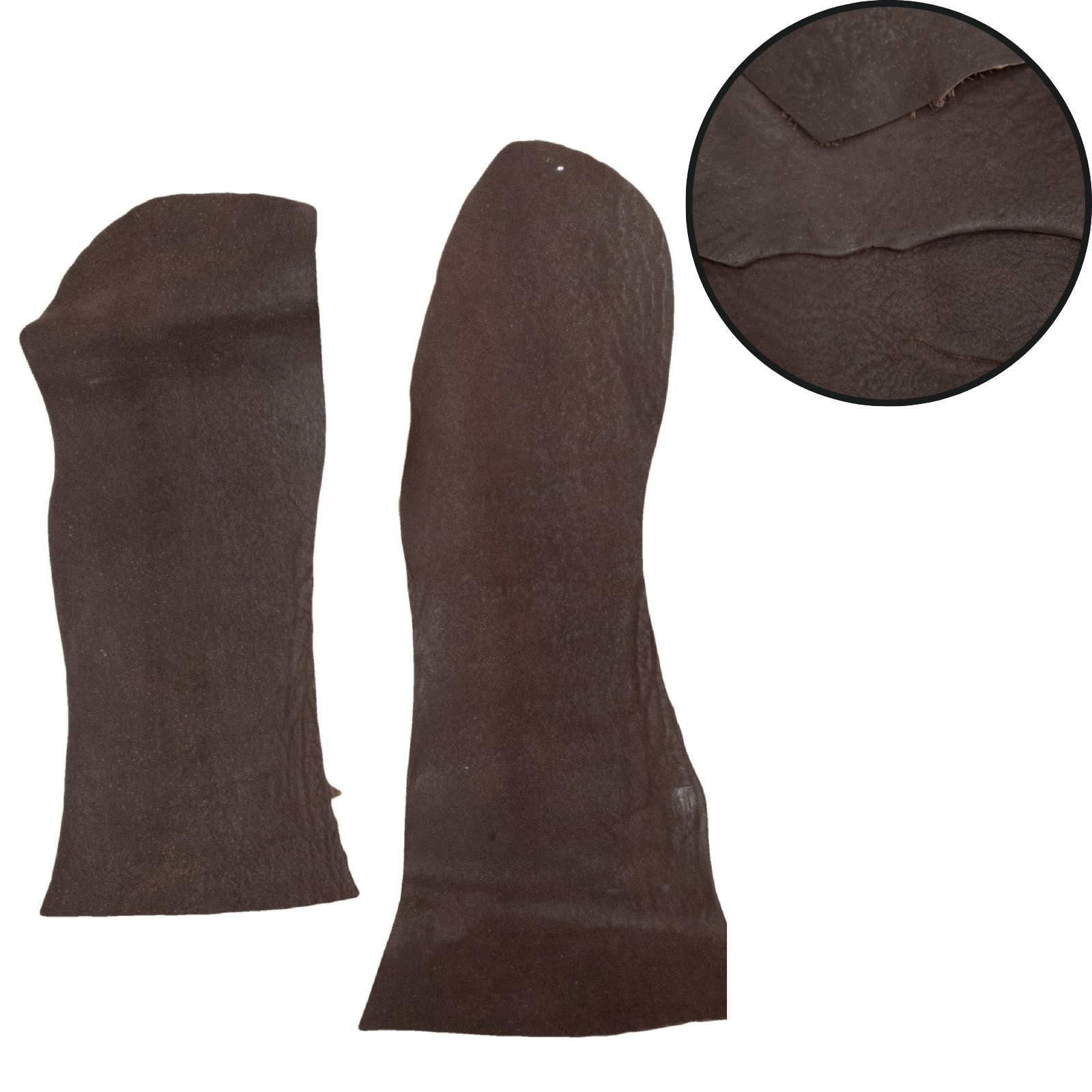 Genuine Bull Shark Leather, Fin Project Pieces, 3 - 5 oz, Mixed Colors, Burgundy / Medium | The Leather Guy