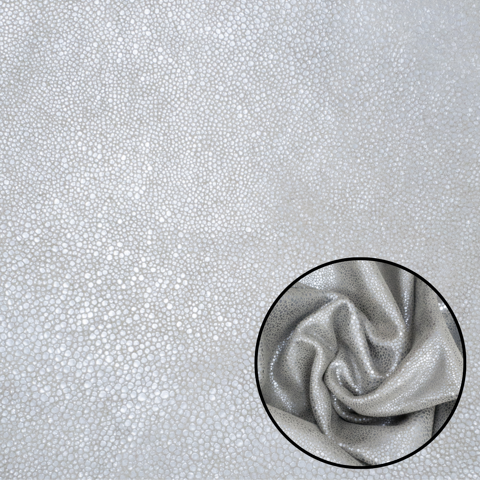 Stingray Print on Suede, 2-4 oz Fashion, Limited Stock Pre-cuts, Twilight Gray / 4 x 6 | The Leather Guy