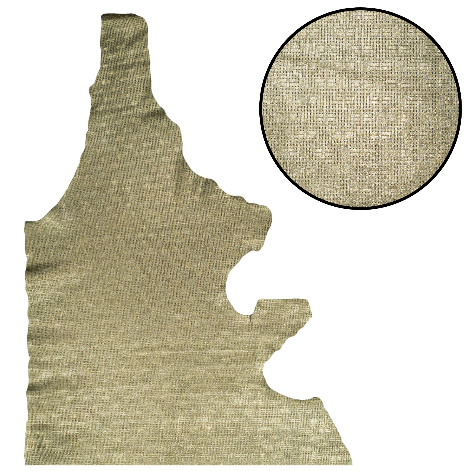 Fashion, 4-8 Sq Ft, Limited Stock Cowhide Project Pieces, Woven Bronze / 6.5-7.5 (TOP) / 1 | The Leather Guy