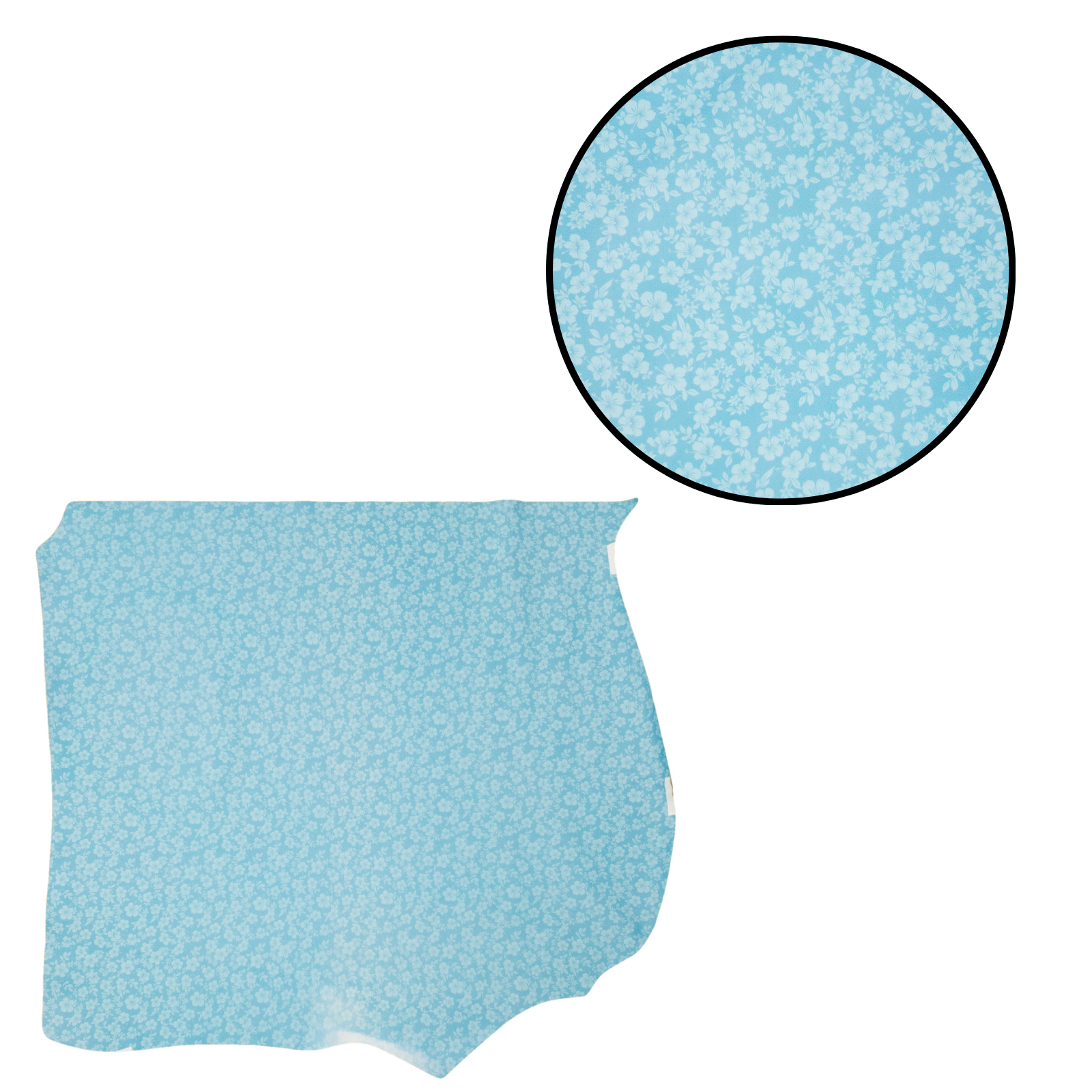 Fashion, 4-8 Sq Ft, Limited Stock Cowhide Project Pieces, Hibiscus Blue / 6.5-7.5 (TOP) / 1 | The Leather Guy