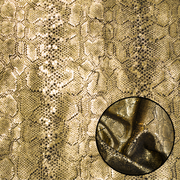Glitz & Glam, 2-4 oz Fashion, Limited Stock Pre-cuts, Glorious Golden Reptile / 4 x 6 | The Leather Guy