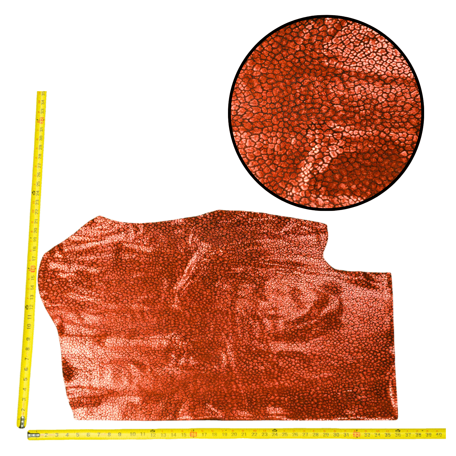 Fashion, 4-8 Sq Ft, Limited Stock Cowhide Project Pieces, Ravishing Red Cheetah / 4 / 1 | The Leather Guy