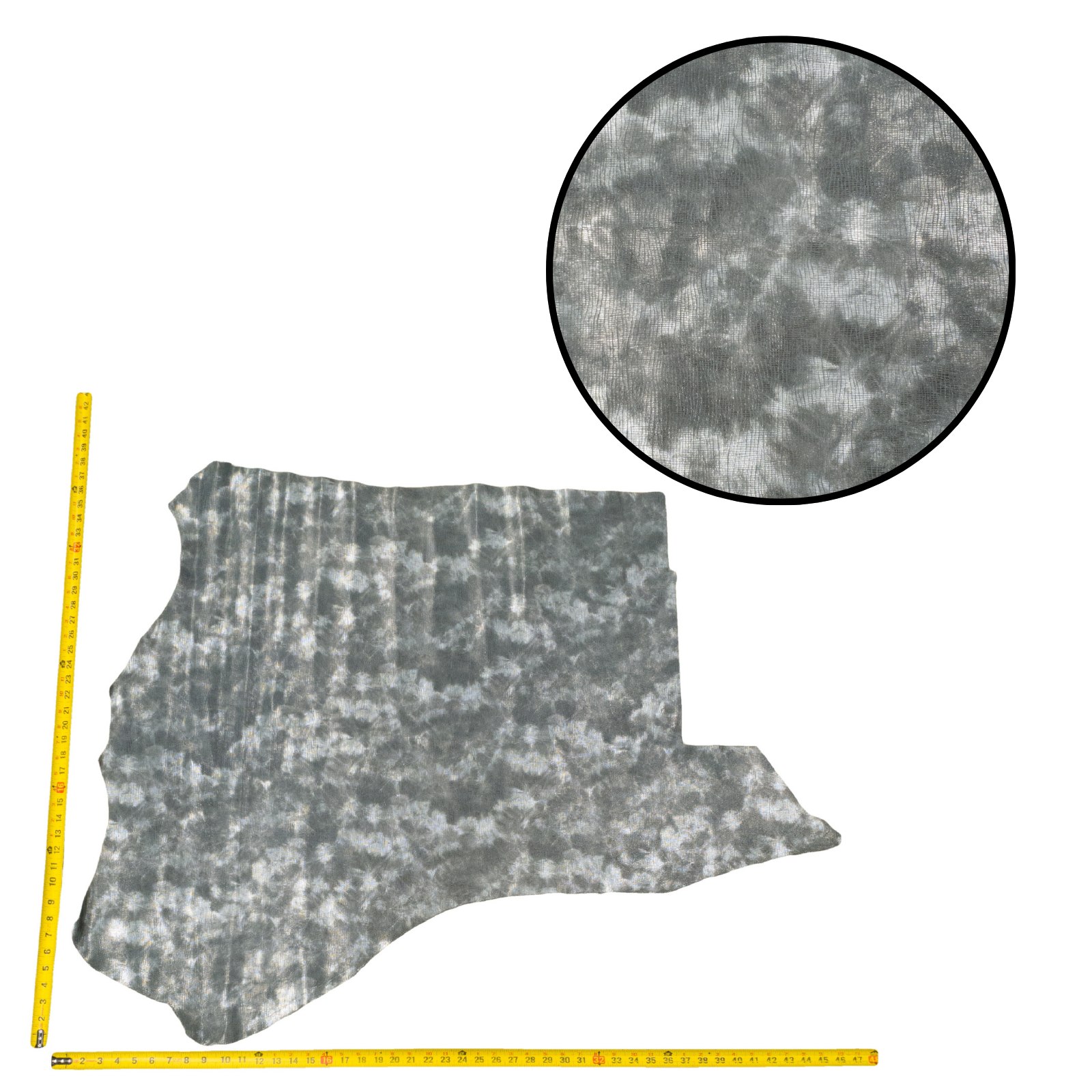 Fashion, 4-8 Sq Ft, Limited Stock Cowhide Project Pieces, Greys Reptile / 7 / 1 | The Leather Guy