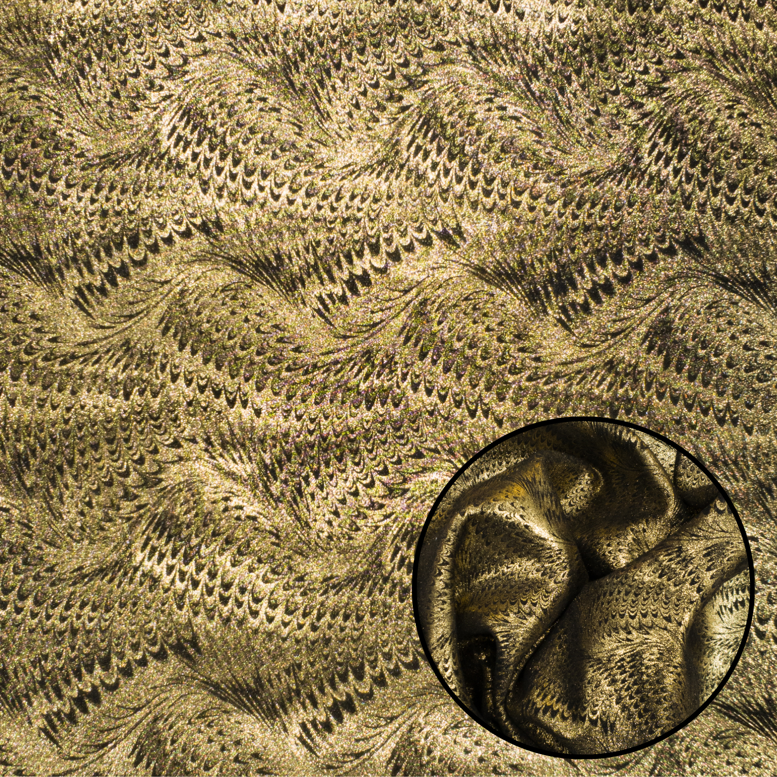 Glitz & Glam, 2-4 oz Fashion, Limited Stock Pre-cuts, Golden Feather / 4 x 6 | The Leather Guy