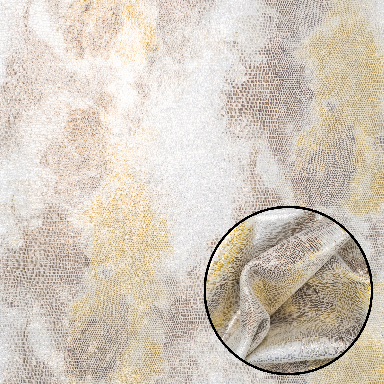 Glitz & Glam, 2-4 oz Fashion, Limited Stock Pre-cuts, Melting Metals Reptile / 4 x 6 | The Leather Guy