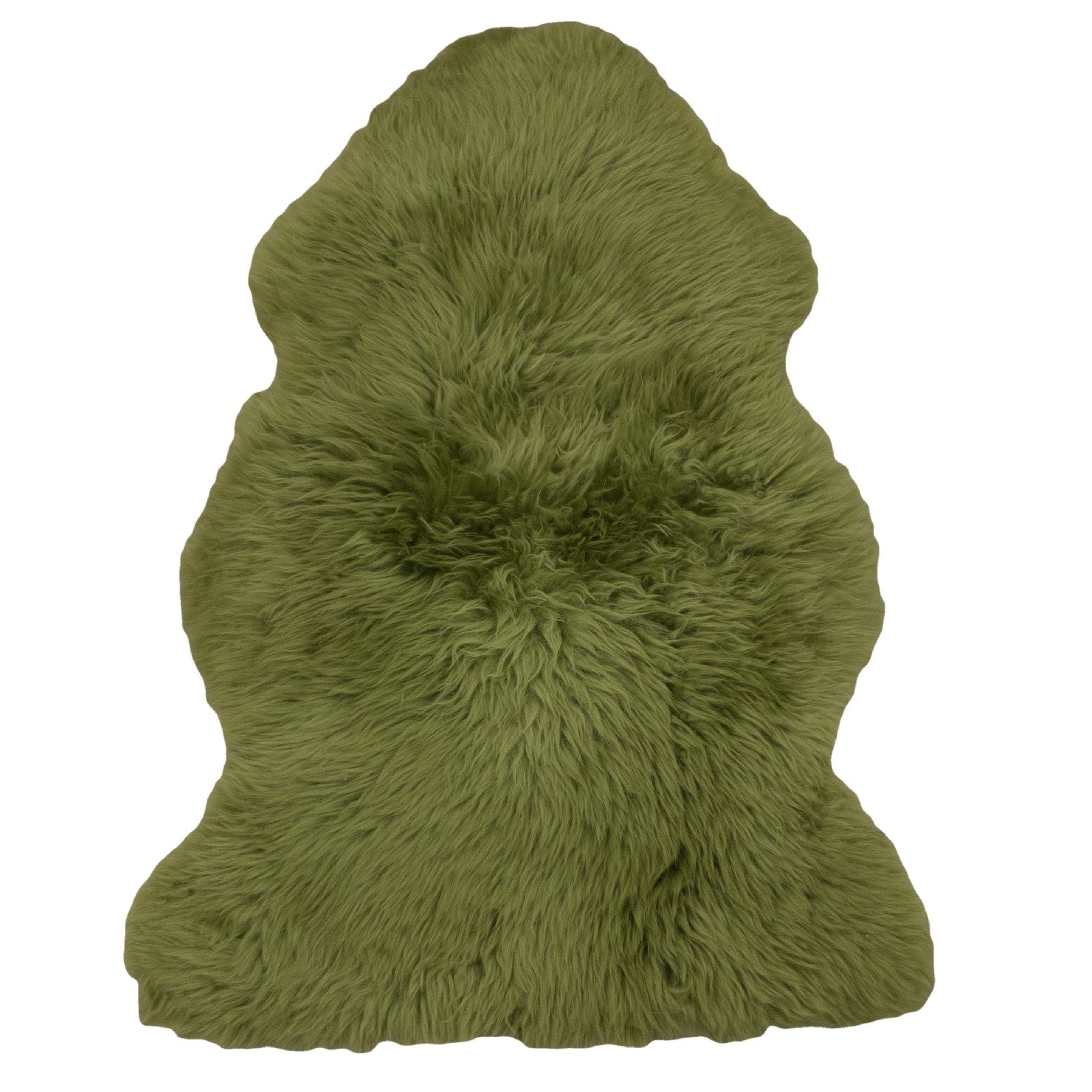 Green, Soft Long-Hair Sheepskin Rugs, 2" Wool,  | The Leather Guy