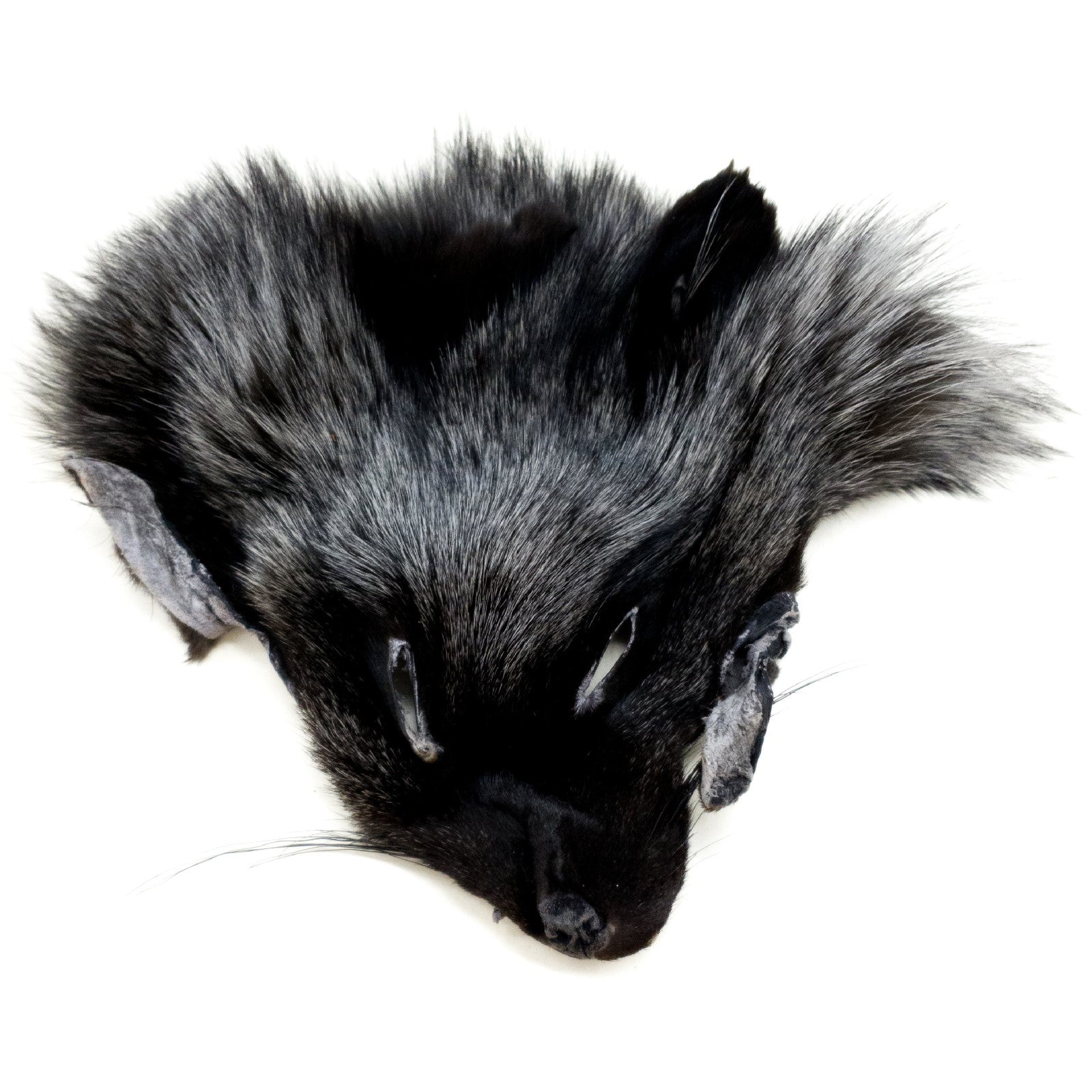 Craft Grade Dyed Fur Face Remnants | Genuine Fur | Grey Fox | The