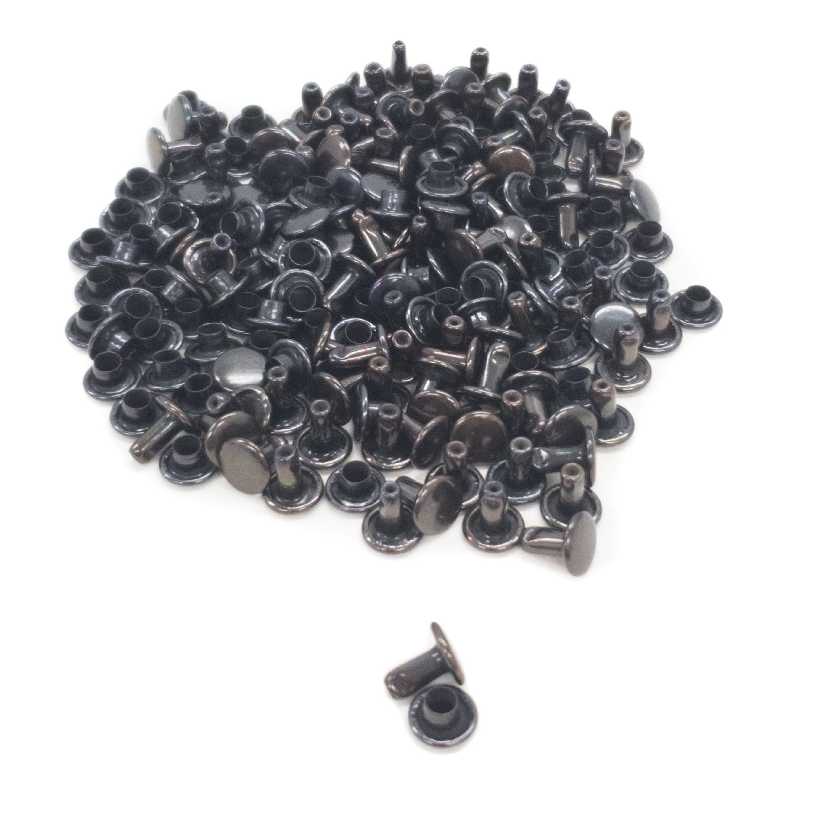 Lot De 500 Rivets En Cuir, 6 X 8 Mm À Double Capuchon Rivets Tubulaires