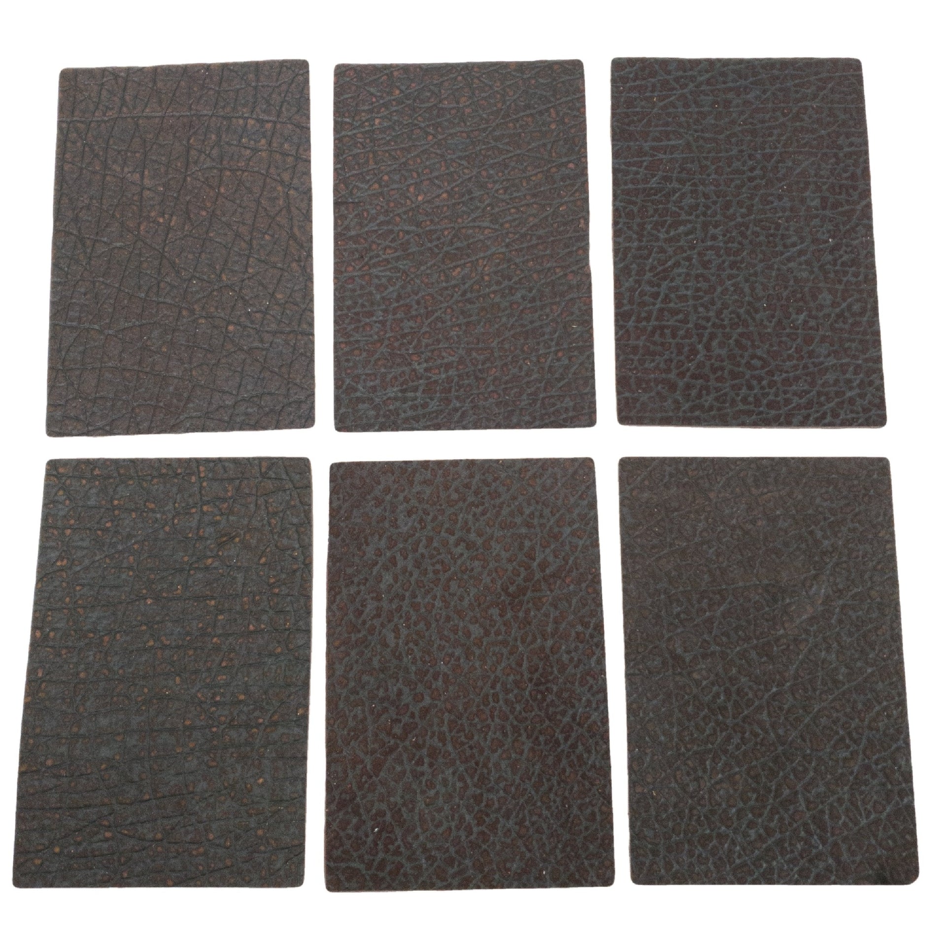 Genuine Hippo Nonstock Pre-cuts, 4.5-5.5 oz, Various Colors, Dark Chocolate Safari / 4 x 6 | The Leather Guy