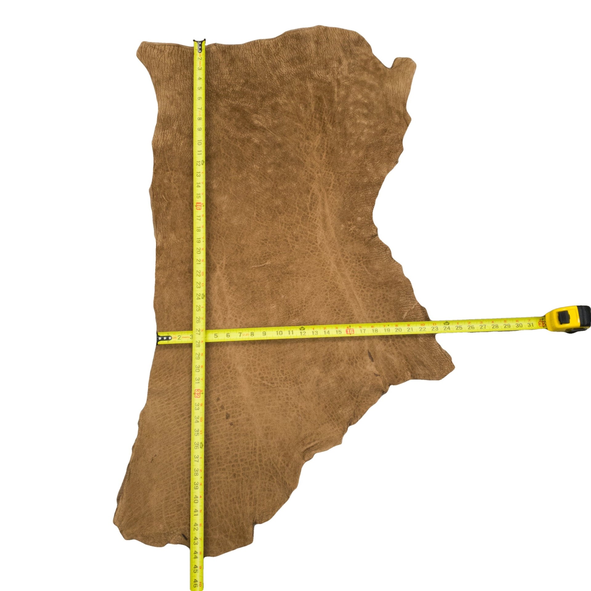 River Bottom Brown, 5-6 oz, 1-4 Sq Ft, Genuine Hippo Hides, 6.25 / Hide 1 | The Leather Guy