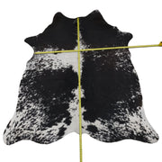 Bi-Color Black/Off White 56" x 77" Cowhide Rug,  | The Leather Guy