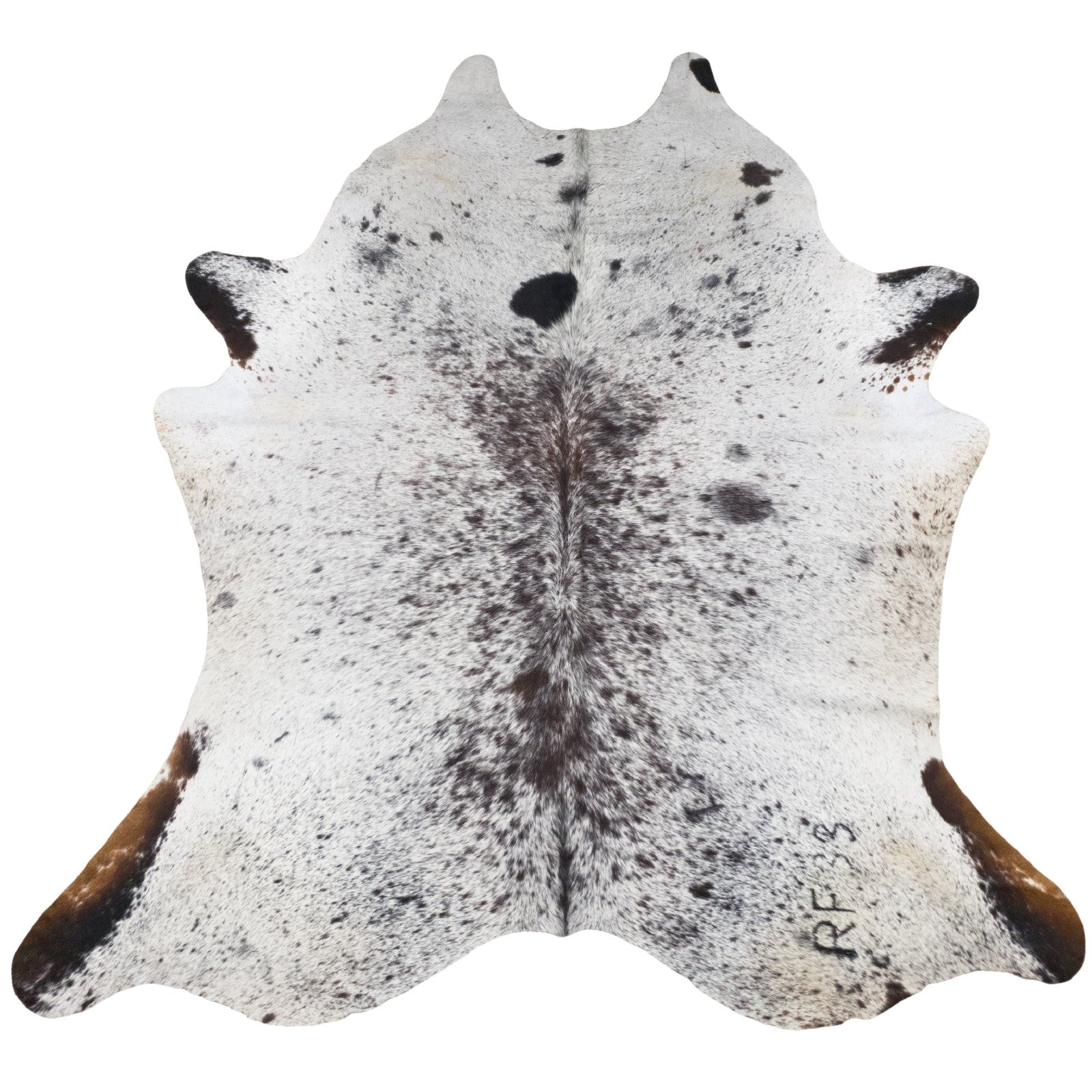 Tri-Color Black/Brown/Off White 66" x 80" Cowhide Rug,  | The Leather Guy