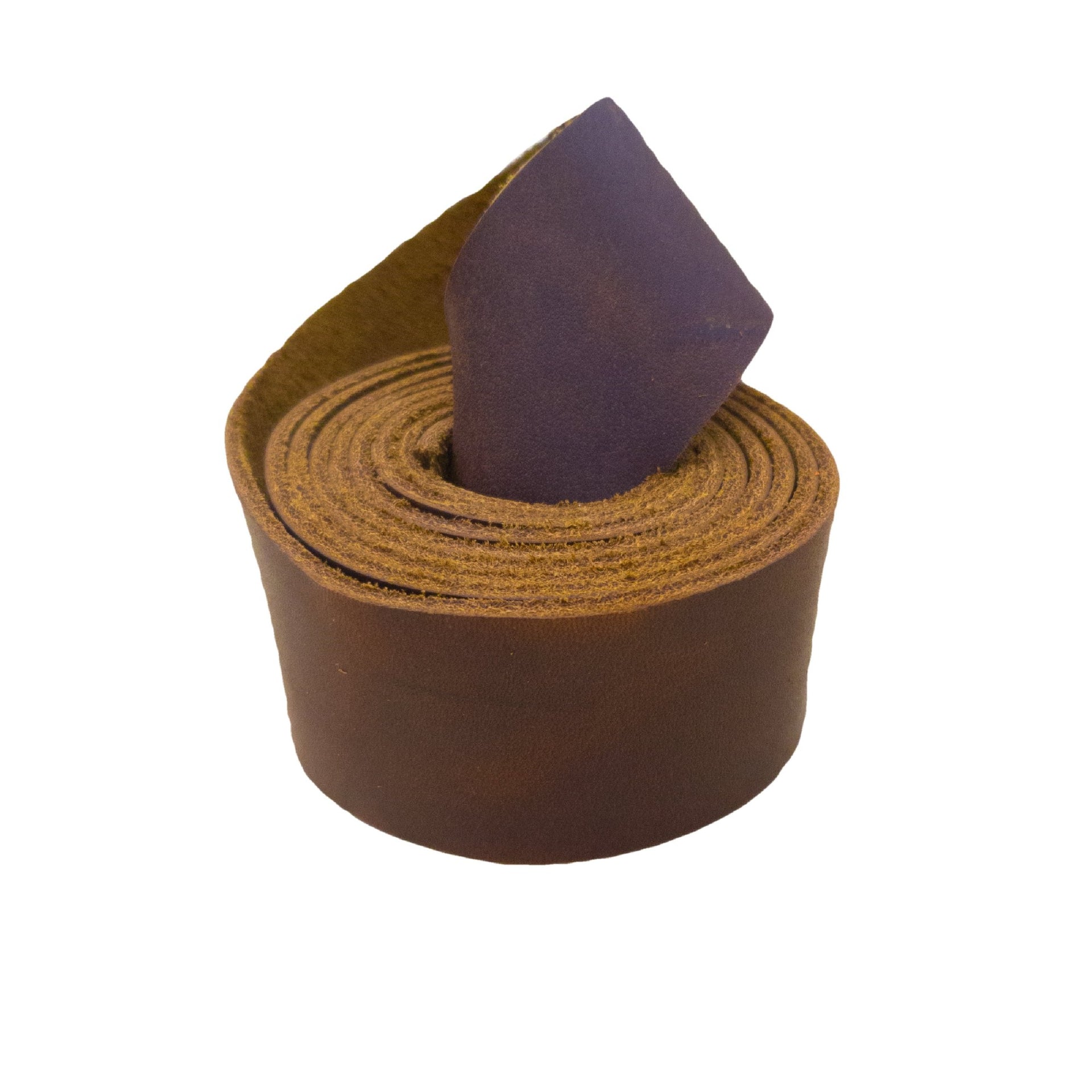 SB Foot Non-stock Leather 60" Strap, Various Colors 5-6/10-11 oz, Hard Cider (Wood) / 1 1/2" / 60" | The Leather Guy