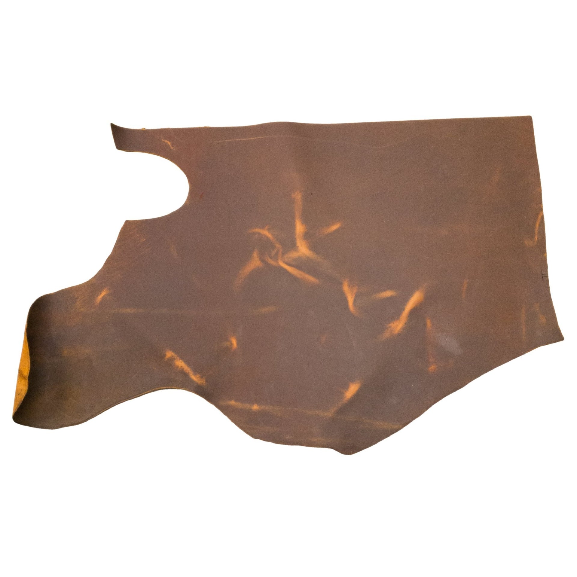 SB Foot, Light-Med Brown Non-stock, Oil Tanned Sides - Various Options, Hardtimes (Copper) / Project Piece (Bottom) | The Leather Guy