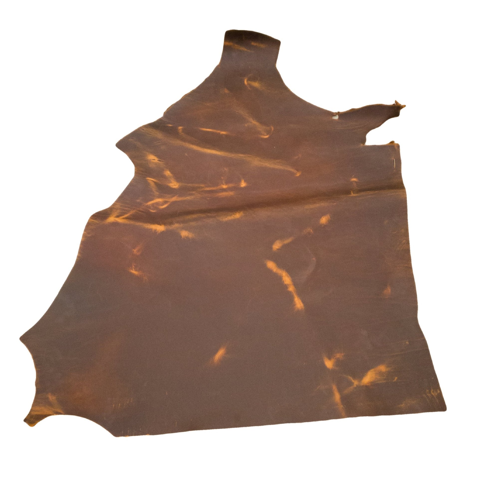 SB Foot, Light-Med Brown Non-stock, Oil Tanned Sides - Various Options, Hardtimes (Copper) / Project Piece (Top) | The Leather Guy