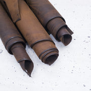 2 Sides Bundle Heavy Oiled, Dark Brown Oil Tan Bundle, | The Leather Guy